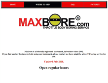Tablet Screenshot of maxbore.com